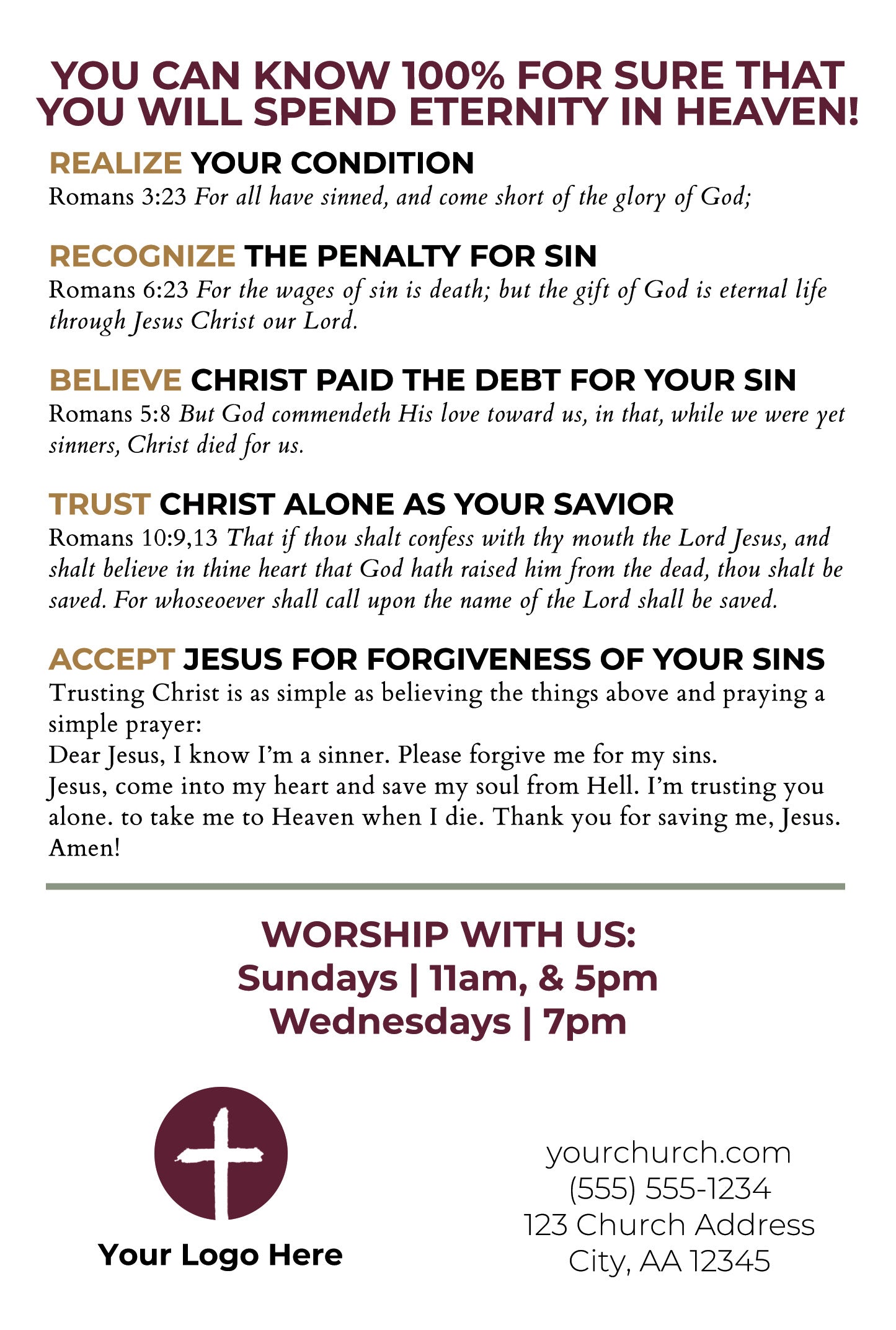 Be Our Guest Soul Winning Tract