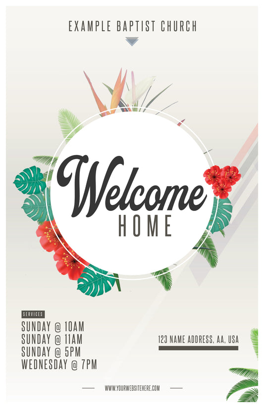 Welcome Home Bulletin Cover Template